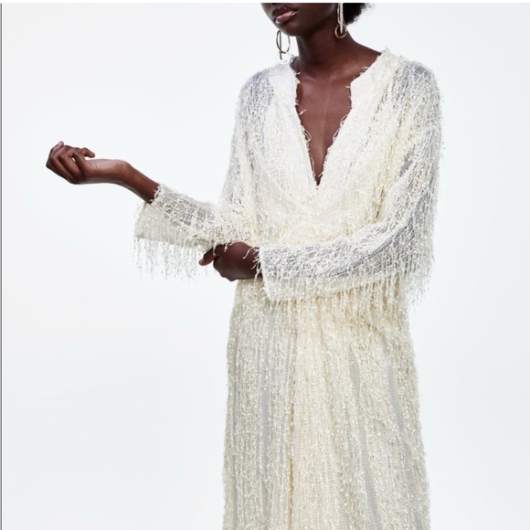 chinese dress ladies Zara Cream White Embroidered Floral Lace V-neck Sleeveless Romper Jump –  Brie main image 1